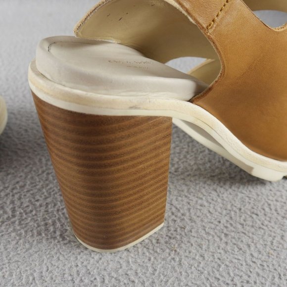 RAG & BONE Leather Two-Tone Sand BARON SANDAL HEELS W2528019R WOM Size 5 60437. - Picture 5 of 6